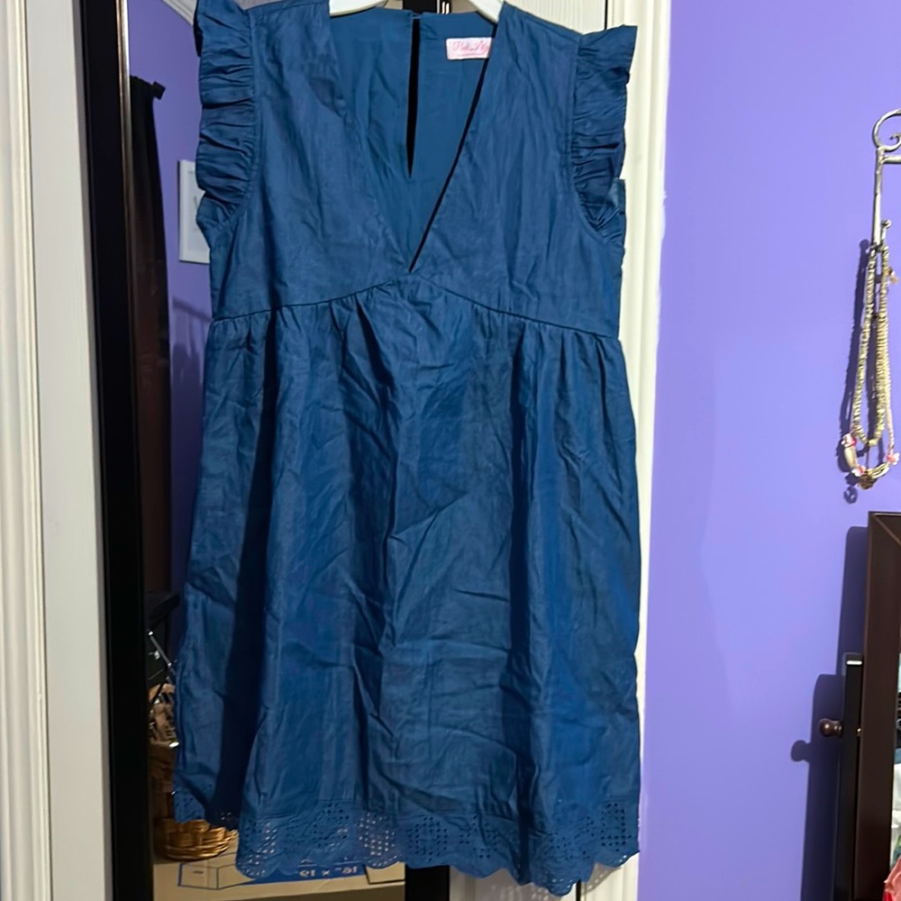 Denim romper skort